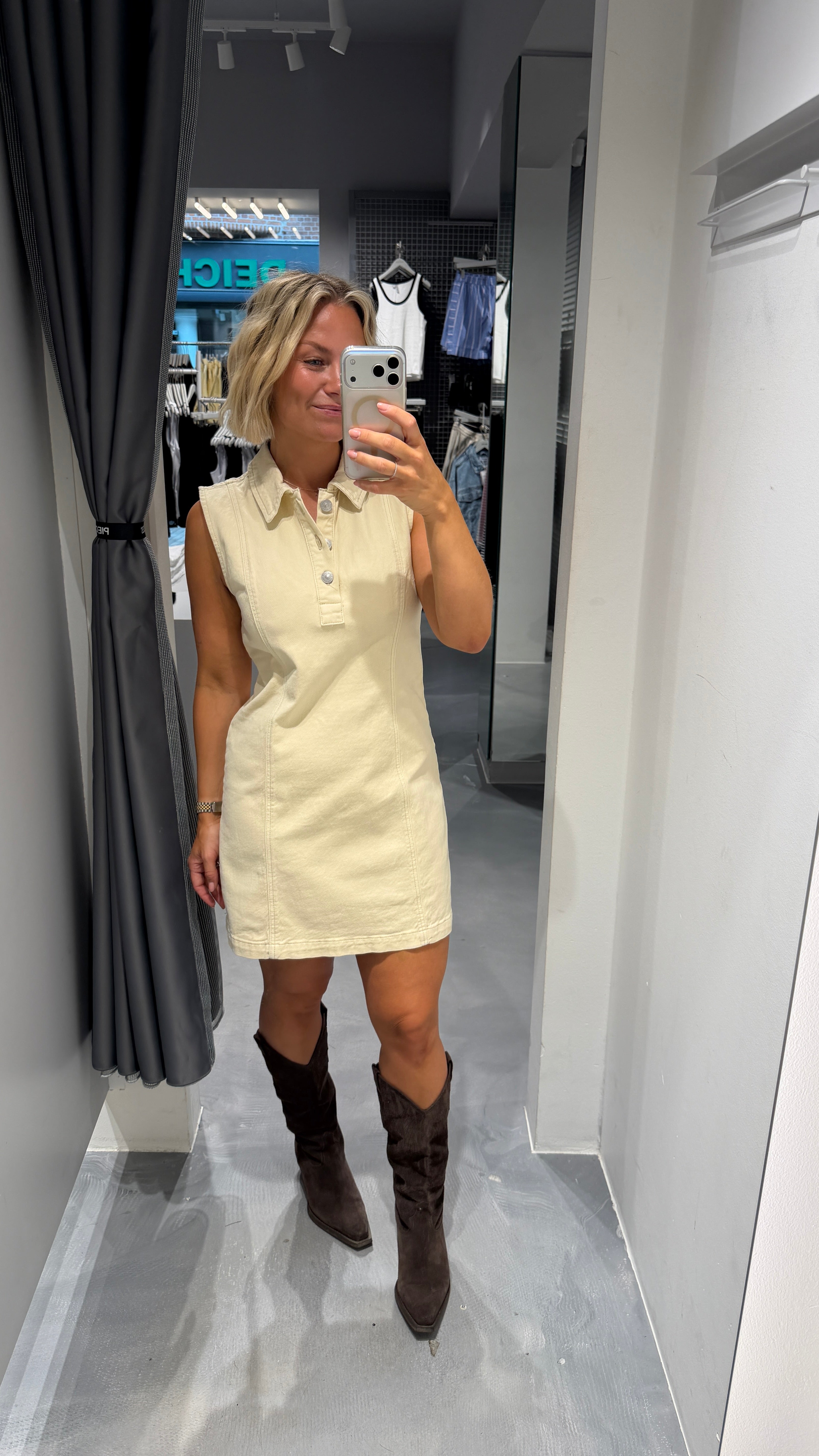 PCGRACE Midi Dress - Ecru